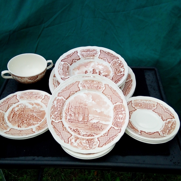 Vintage Alfred Meakin, Staffordshire, England Fair Winds Set of 15 - Picture 4 of 16